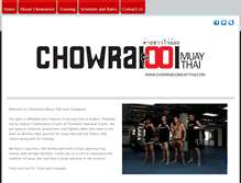 Tablet Screenshot of chowraiooimuaythai.com